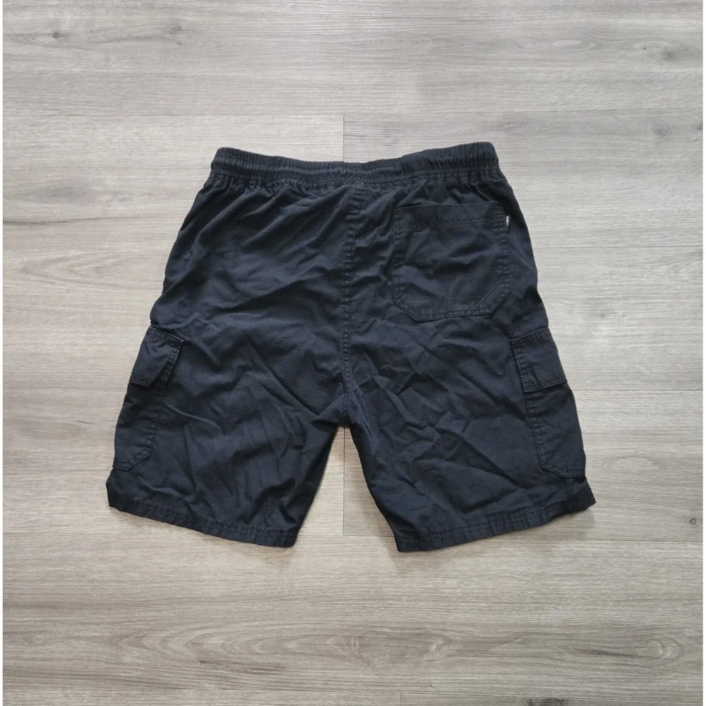 Vintage Y2K Southpole Black Ripstop Cargo Shorts Drawstring Men's Size Small